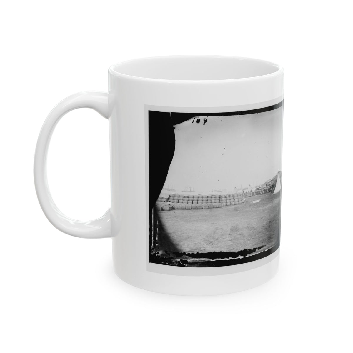Aquia Creek Landing, Virginia. View From Commissary Department (U.S. Civil War) White Coffee Mug