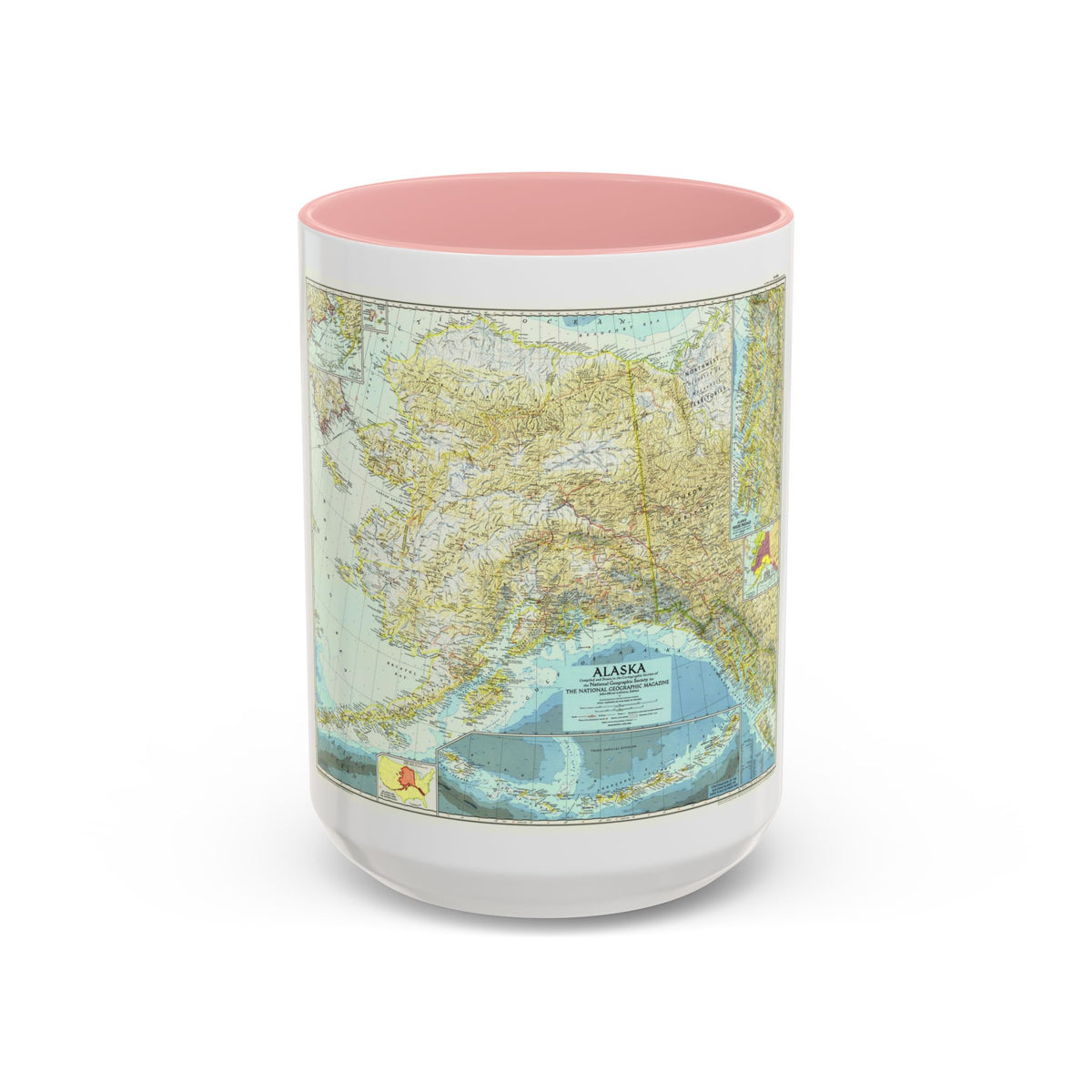 USA - Alaska (1956) (Map) Accent Coffee Mug