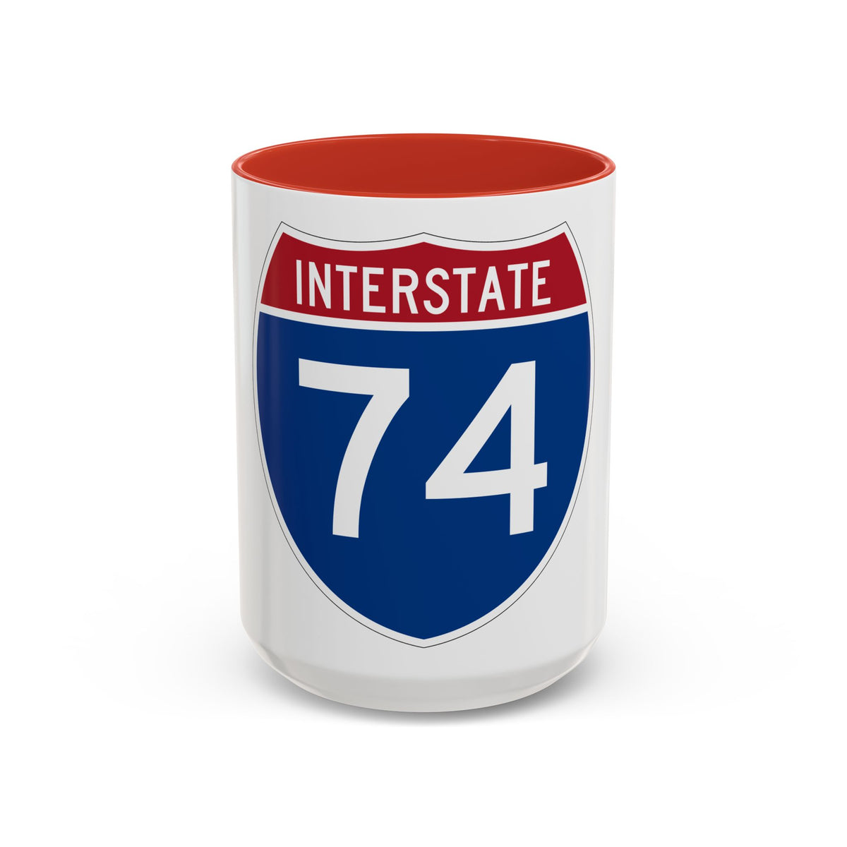 Interstate 74 (U.S. Highways) Accent Coffee Mug