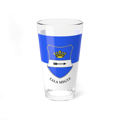 Flag of Zala County Hungary - Pint Glass 16oz
