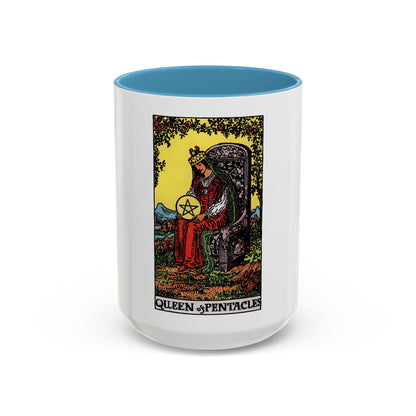 The Queen of Pentacles (Tarot Card) Accent Coffee Mug
