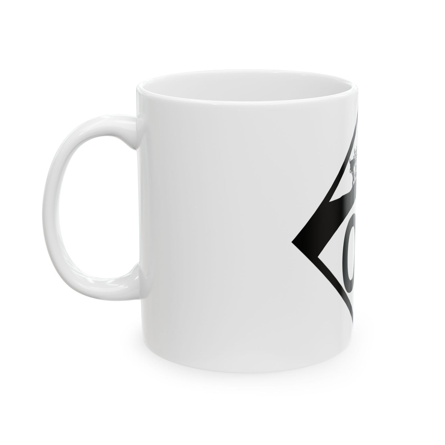 N-00 1950s template (Nebraska) (Road Sign) White Coffee Mug