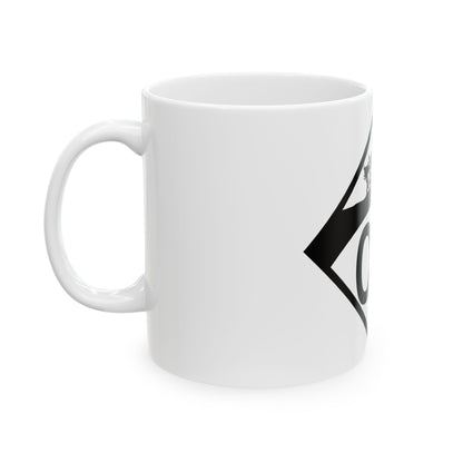 N-00 1950s template (Nebraska) (Road Sign) White Coffee Mug