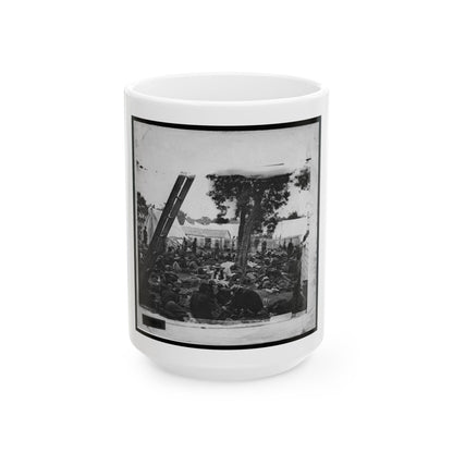 Savage Station, Va. Field Hospital After The Battle Of June 27 (U.S. Civil War) White Coffee Mug