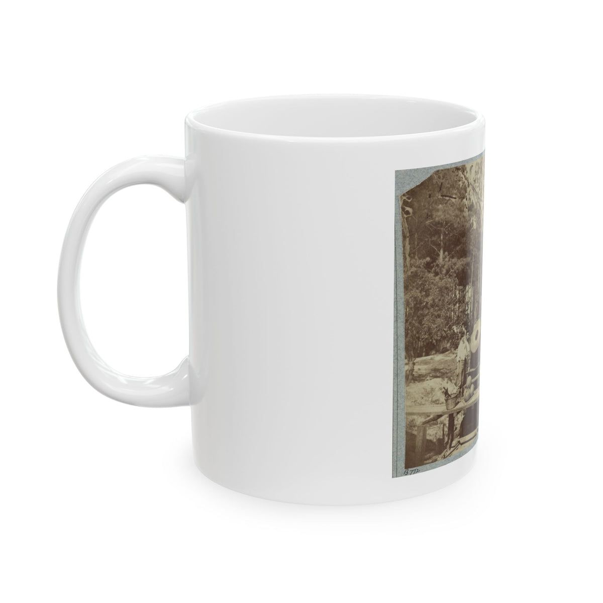 13 Inch Mortar  Dictator , In Front Of Petersburg, Va. (U.S. Civil War) White Coffee Mug