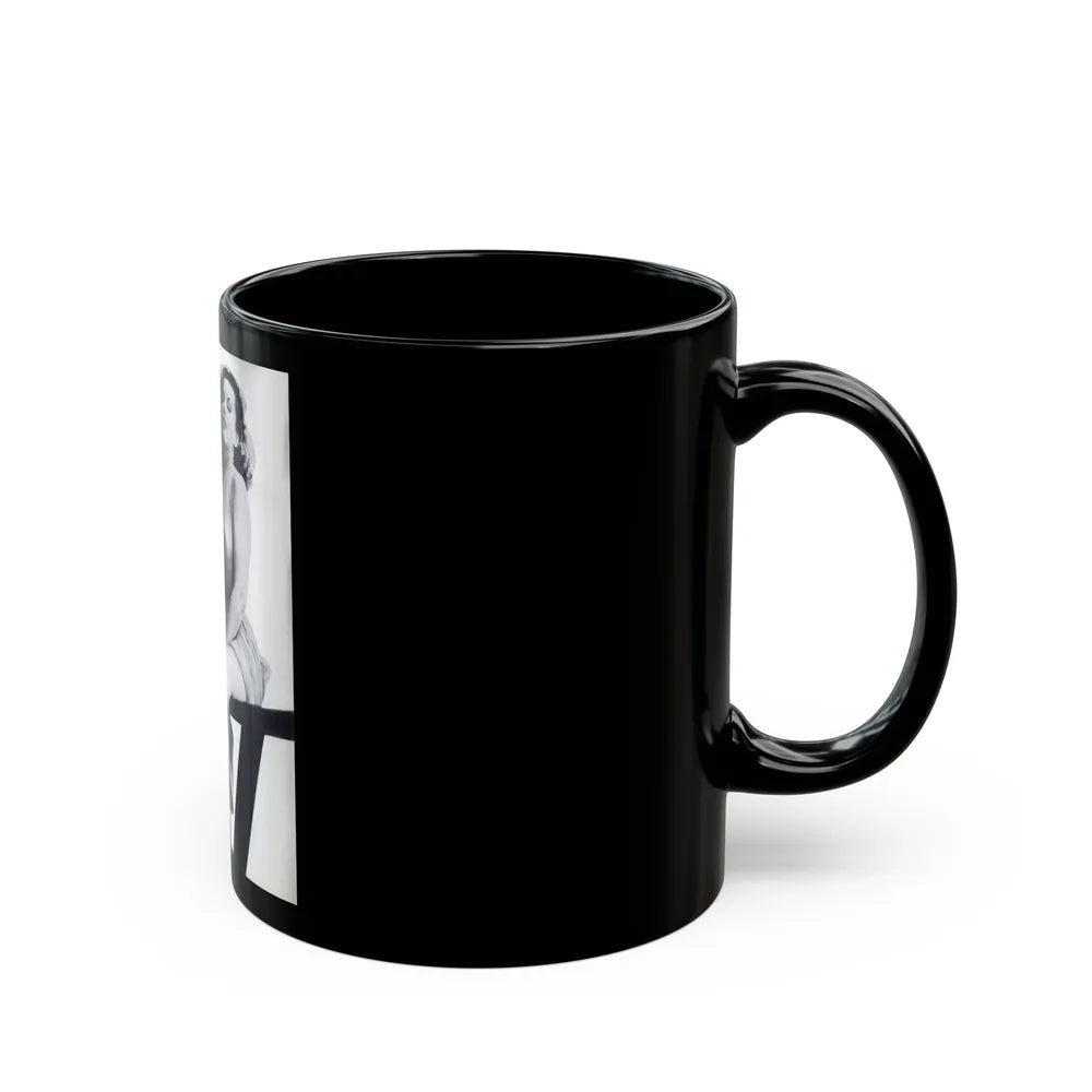 Dawn Richard #44 - Adam Mag. '58 - Inside Cover 1 (Vintage Female Icon) Black Coffee Mug-Go Mug Yourself