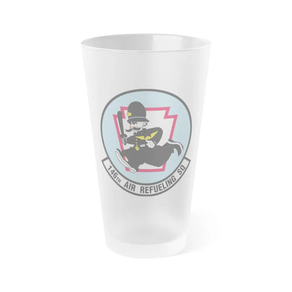 146 Air Refueling Squadron (U.S. Air Force) Frosted Pint Glass 16oz-Go Mug Yourself