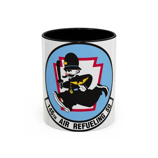 146 Air Refueling Squadron (U.S. Air Force) Accent Coffee Mug 11oz Black - Go Mug Yourself