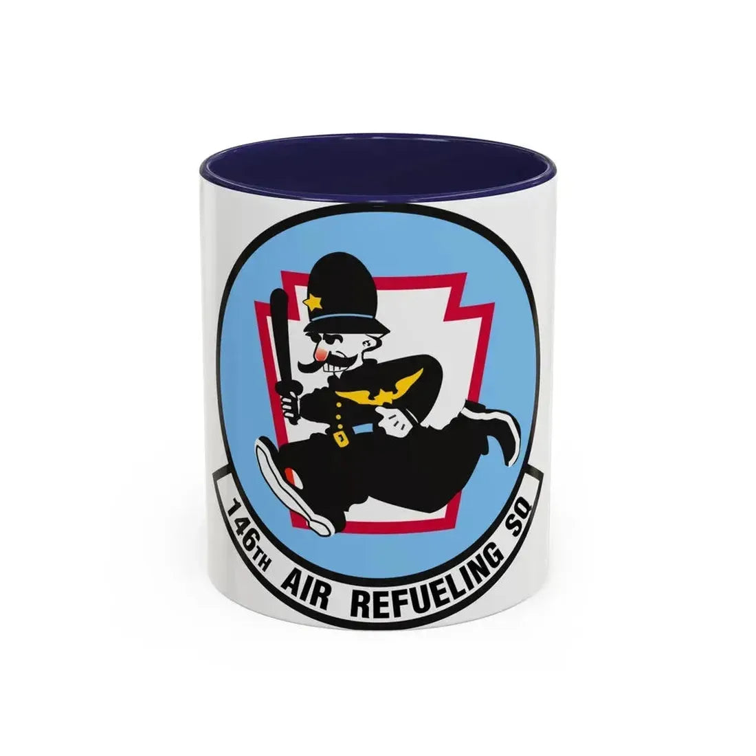 146 Air Refueling Squadron (U.S. Air Force) Accent Coffee Mug 11oz Navy - Go Mug Yourself