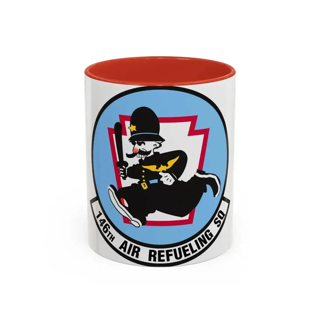 146 Air Refueling Squadron (U.S. Air Force) Accent Coffee Mug 11oz Red - Go Mug Yourself