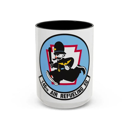 146 Air Refueling Squadron (U.S. Air Force) Accent Coffee Mug 15oz Black - Go Mug Yourself