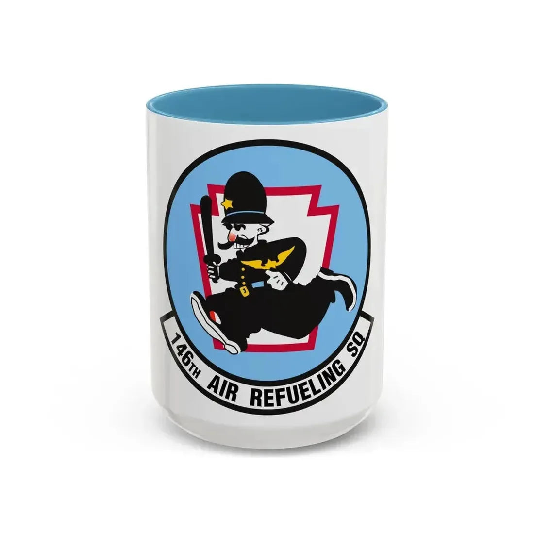 146 Air Refueling Squadron (U.S. Air Force) Accent Coffee Mug 15oz Light Blue - Go Mug Yourself