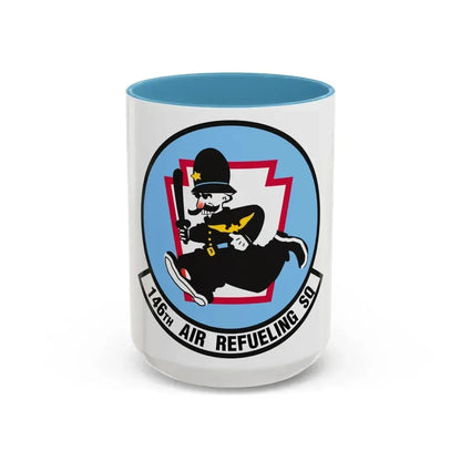 146 Air Refueling Squadron (U.S. Air Force) Accent Coffee Mug 15oz Light Blue - Go Mug Yourself