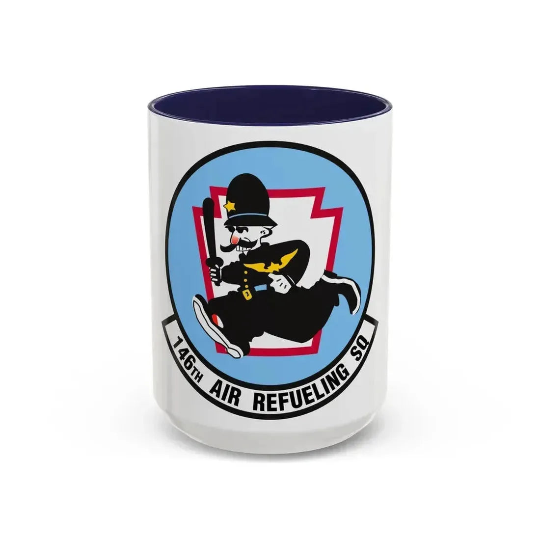 146 Air Refueling Squadron (U.S. Air Force) Accent Coffee Mug 15oz Navy - Go Mug Yourself