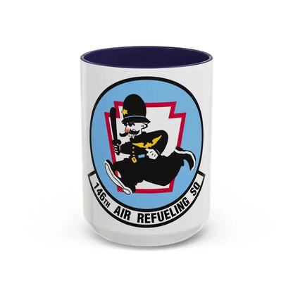 146 Air Refueling Squadron (U.S. Air Force) Accent Coffee Mug 15oz Navy - Go Mug Yourself