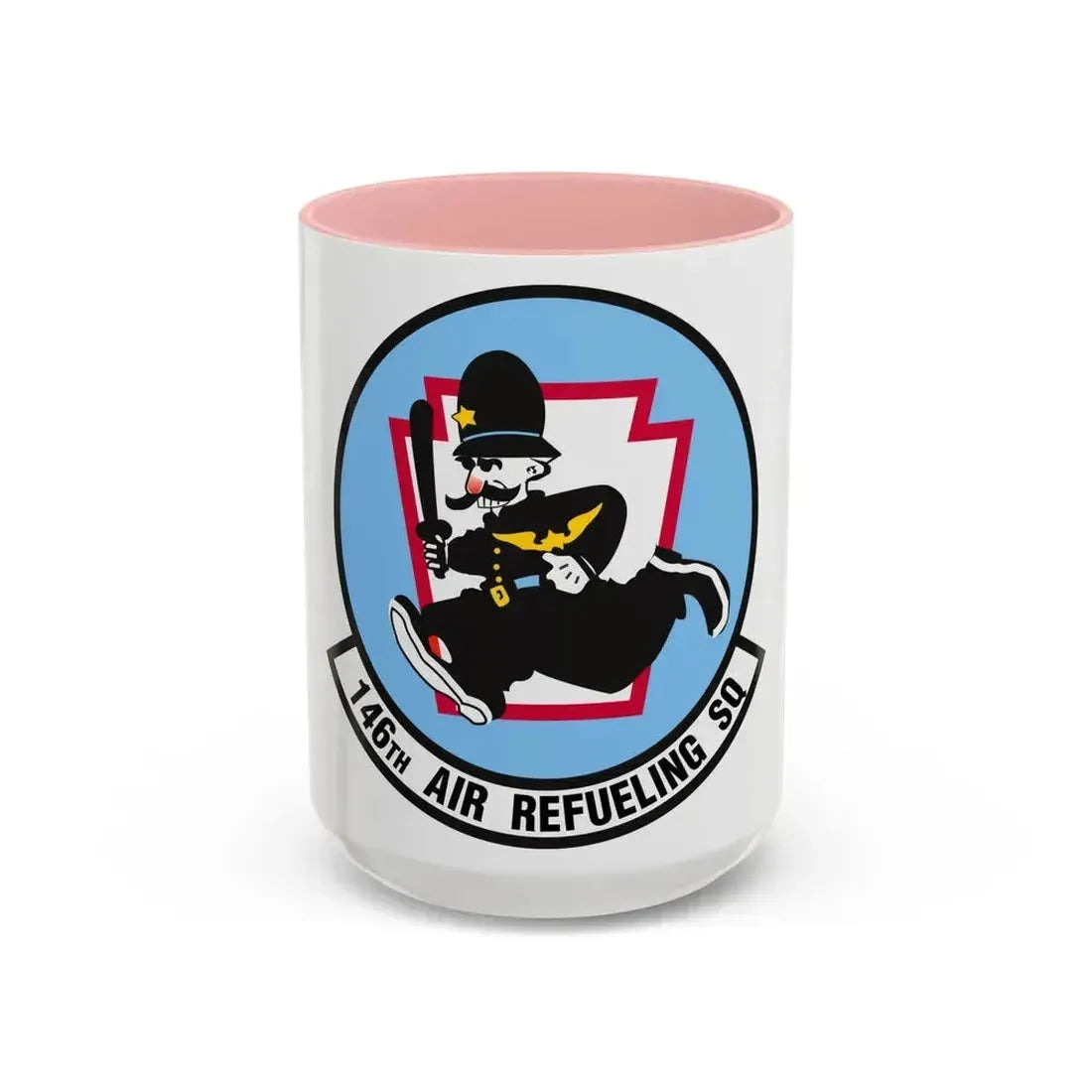 146 Air Refueling Squadron (U.S. Air Force) Accent Coffee Mug 15oz Pink - Go Mug Yourself