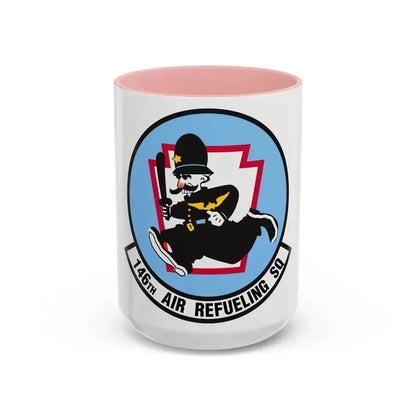 146 Air Refueling Squadron (U.S. Air Force) Accent Coffee Mug 15oz Pink - Go Mug Yourself