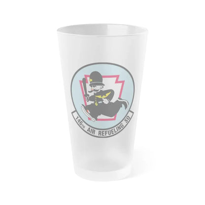 146 Air Refueling Squadron (U.S. Air Force) Frosted Pint Glass 16oz Default Title - Go Mug Yourself
