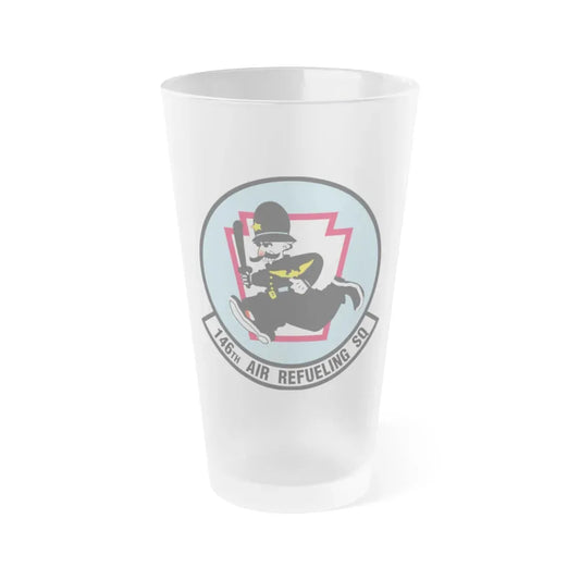 146 Air Refueling Squadron (U.S. Air Force) Frosted Pint Glass 16oz Default Title - Go Mug Yourself