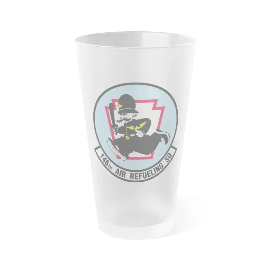 146 Air Refueling Squadron (U.S. Air Force) Frosted Pint Glass 16oz Default Title - Go Mug Yourself