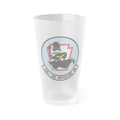 146 Air Refueling Squadron (U.S. Air Force) Frosted Pint Glass 16oz Default Title - Go Mug Yourself