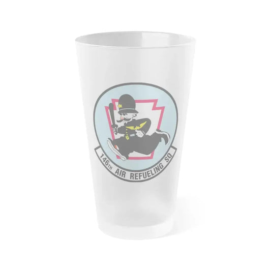 146 Air Refueling Squadron (U.S. Air Force) Frosted Pint Glass 16oz Default Title - Go Mug Yourself