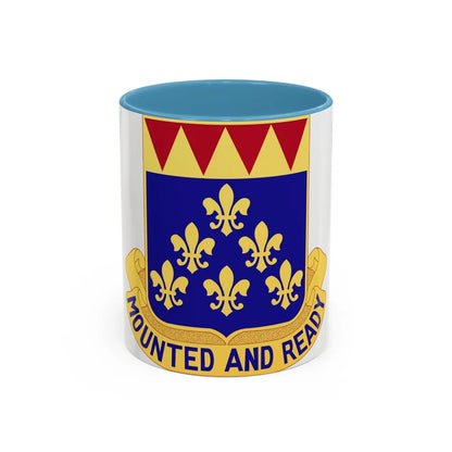 146 Cavalry Regiment (U.S. Army) Accent Coffee Mug-11oz-Light Blue-Go Mug Yourself