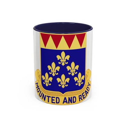 146 Cavalry Regiment (U.S. Army) Accent Coffee Mug-11oz-Navy-Go Mug Yourself