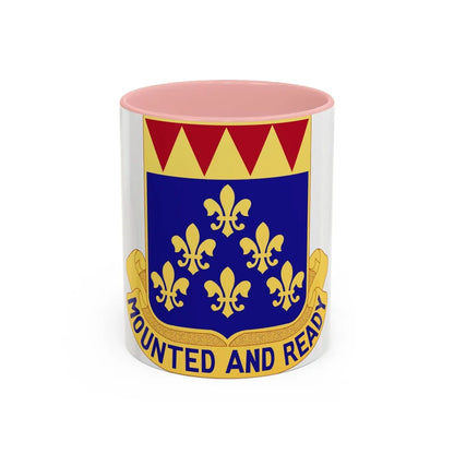 146 Cavalry Regiment (U.S. Army) Accent Coffee Mug-11oz-Pink-Go Mug Yourself