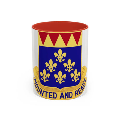 146 Cavalry Regiment (U.S. Army) Accent Coffee Mug-11oz-Red-Go Mug Yourself