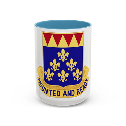 146 Cavalry Regiment (U.S. Army) Accent Coffee Mug-15oz-Light Blue-Go Mug Yourself