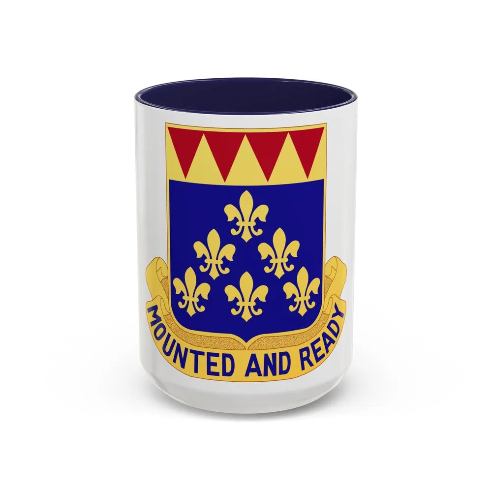 146 Cavalry Regiment (U.S. Army) Accent Coffee Mug-15oz-Navy-Go Mug Yourself