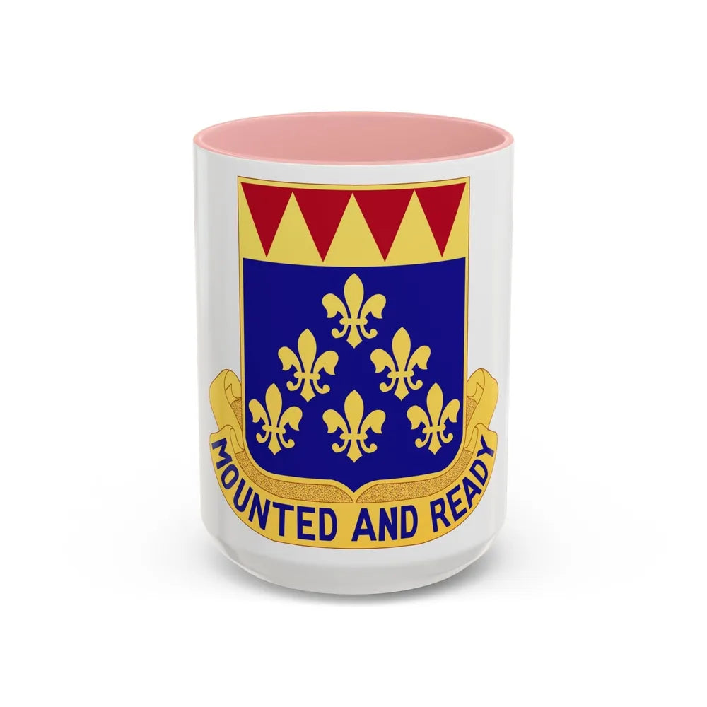 146 Cavalry Regiment (U.S. Army) Accent Coffee Mug-15oz-Pink-Go Mug Yourself