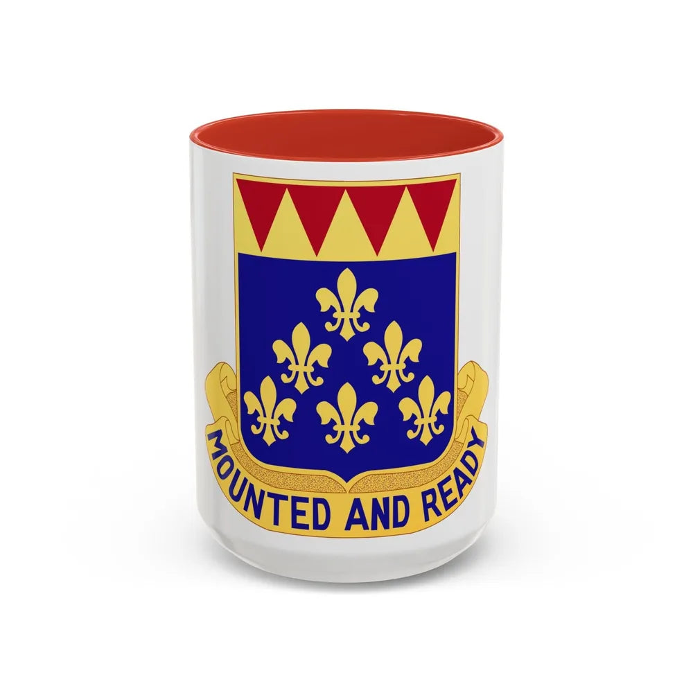 146 Cavalry Regiment (U.S. Army) Accent Coffee Mug-15oz-Red-Go Mug Yourself