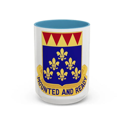 146 Cavalry Regiment (U.S. Army) Accent Coffee Mug 15oz Light Blue - Go Mug Yourself