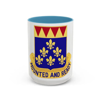 146 Cavalry Regiment (U.S. Army) Accent Coffee Mug 15oz Light Blue - Go Mug Yourself