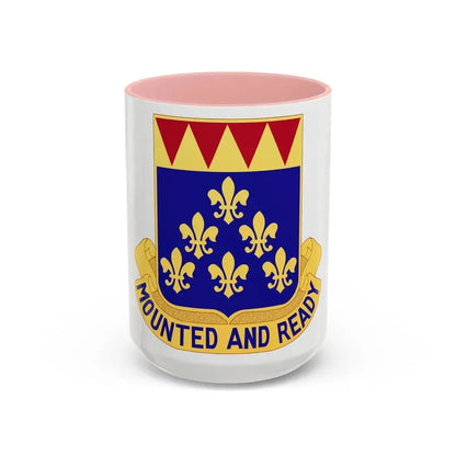 146 Cavalry Regiment (U.S. Army) Accent Coffee Mug 15oz Pink - Go Mug Yourself
