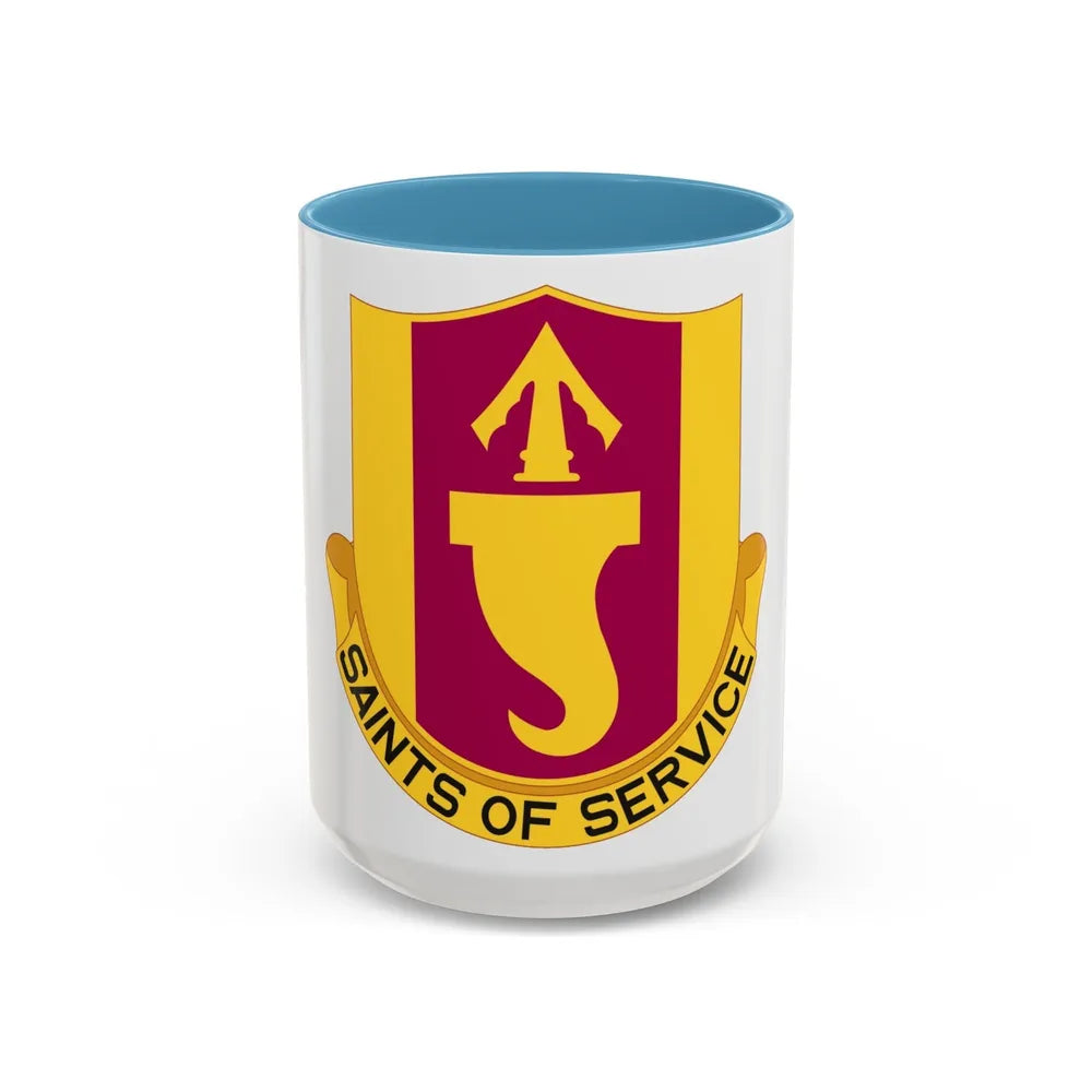 146 Signal Battalion (U.S. Army) Accent Coffee Mug-15oz-Light Blue-Go Mug Yourself