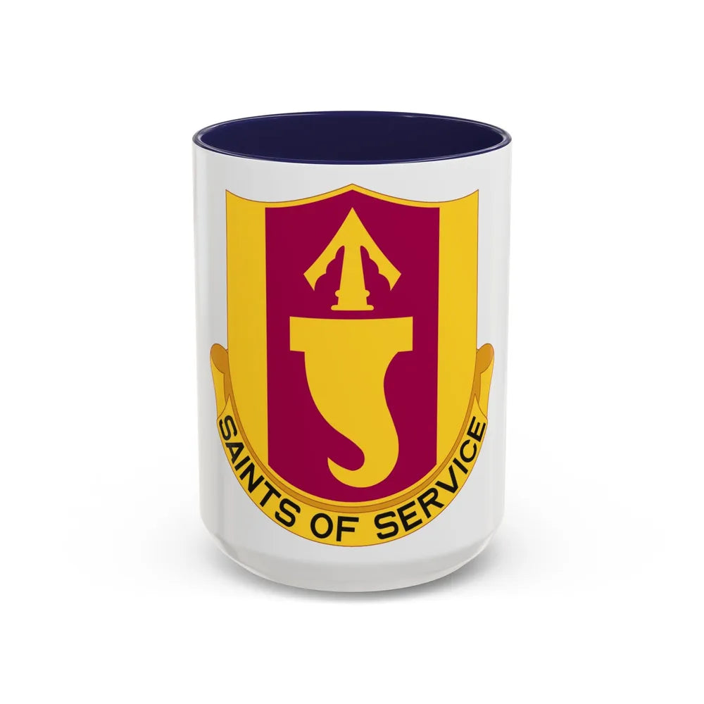 146 Signal Battalion (U.S. Army) Accent Coffee Mug-15oz-Navy-Go Mug Yourself