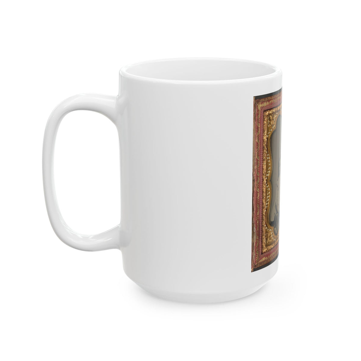 Unidentified Soldier In Union Uniform And Unidentified Young Girl, Probably His Daughter (U.S. Civil War) White Coffee Mug