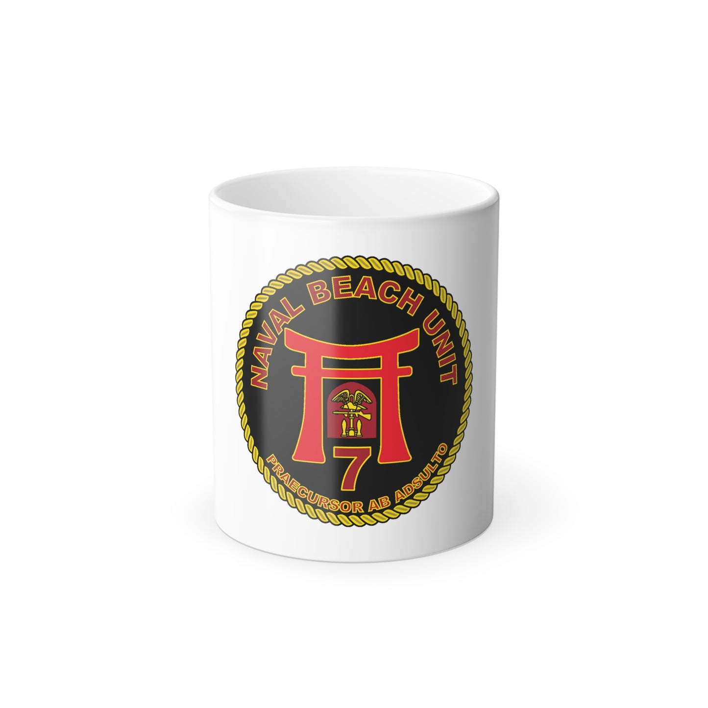 Naval Beach Unit 7 Circle (U.S. Navy) Color Changing Mug 11oz