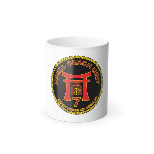 Naval Beach Unit 7 Circle (U.S. Navy) Color Changing Mug 11oz