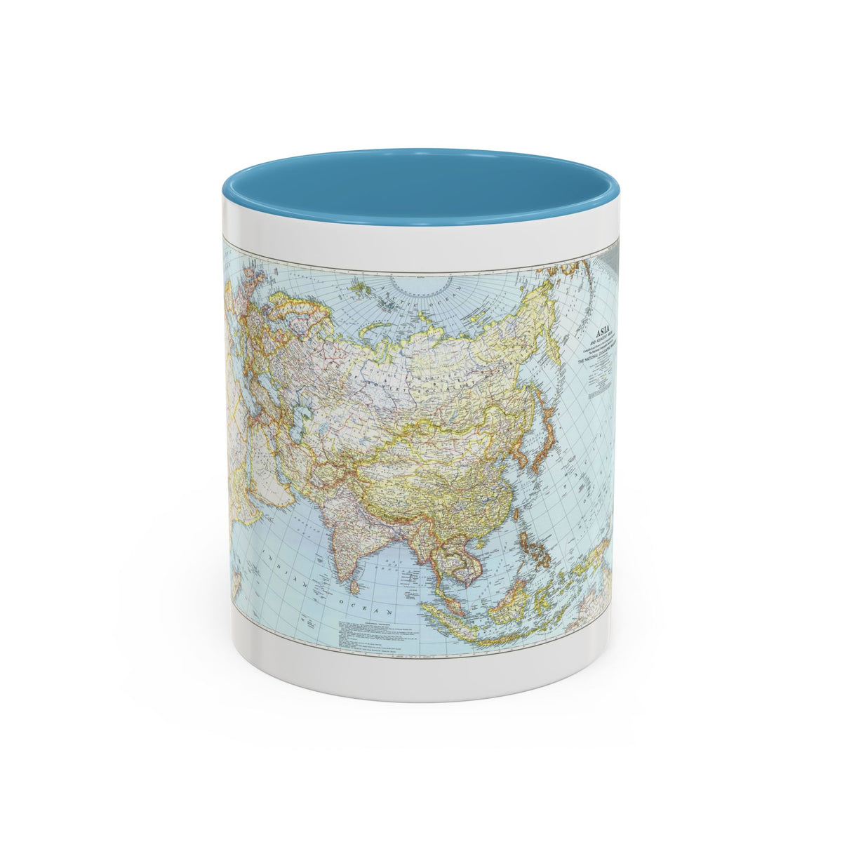 Asia and Adjacent Areas (1942) (Map) Accent Coffee Mug