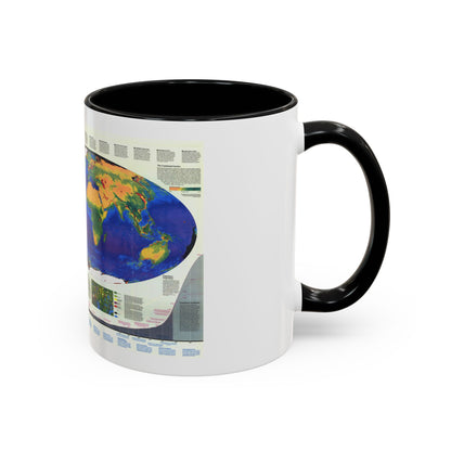 World Map - Endangered Earth (Map) Accent Coffee Mug