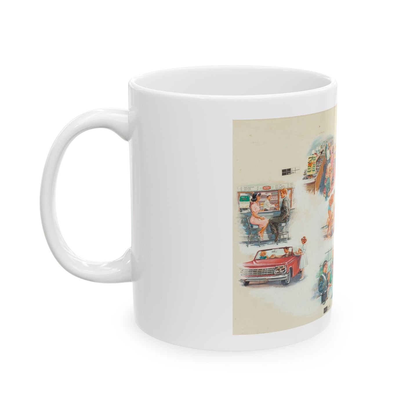 Eleven Vignettes, Coca-Cola advertisements, 1966 - White Coffee Mug