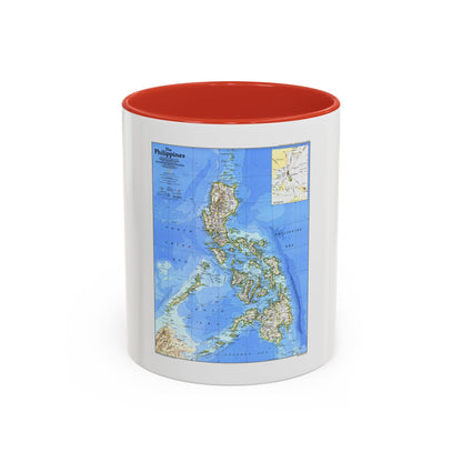 Philippines, The (1986) (Map) Accent Coffee Mug