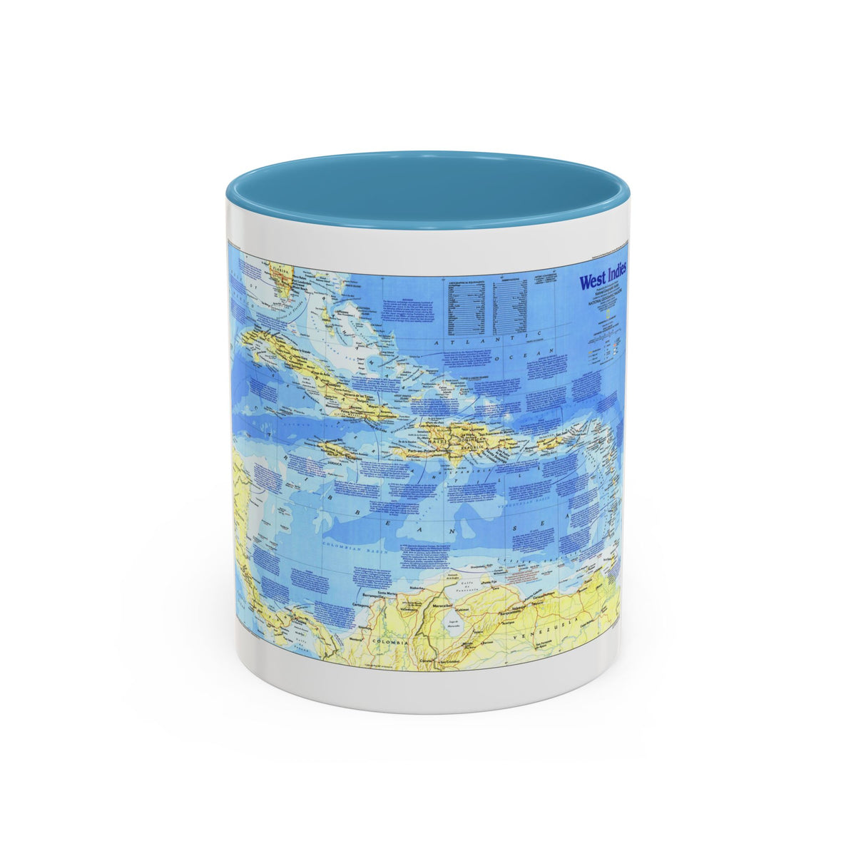 West Indies 1 (1987) (Map) Accent Coffee Mug