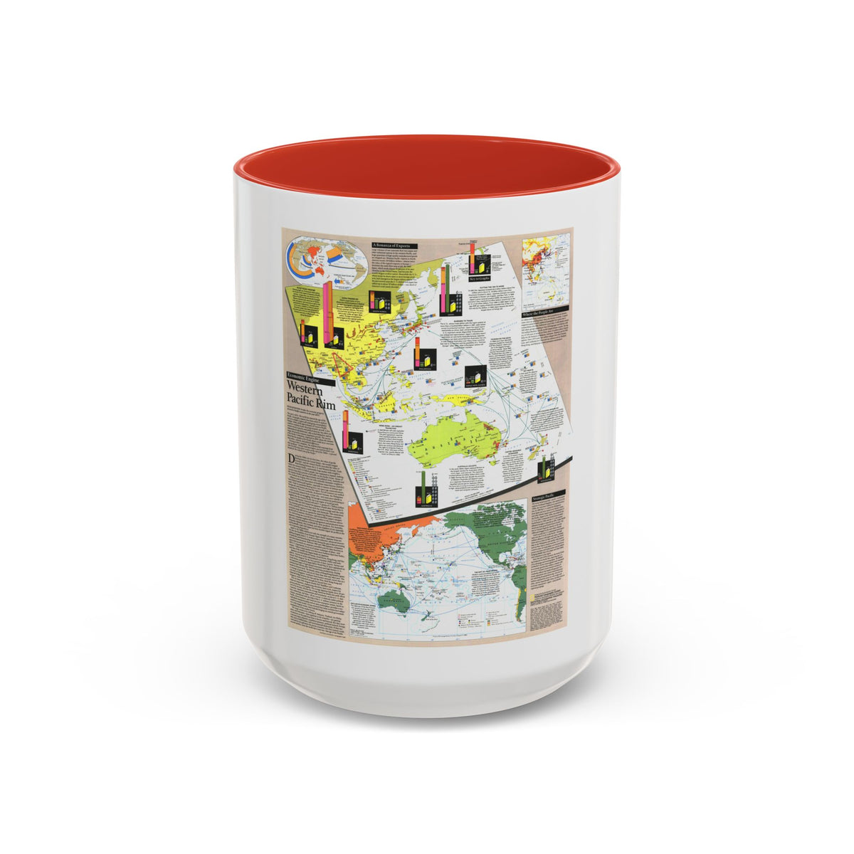 Pacific - Western Rim (1989) (Map) Accent Coffee Mug