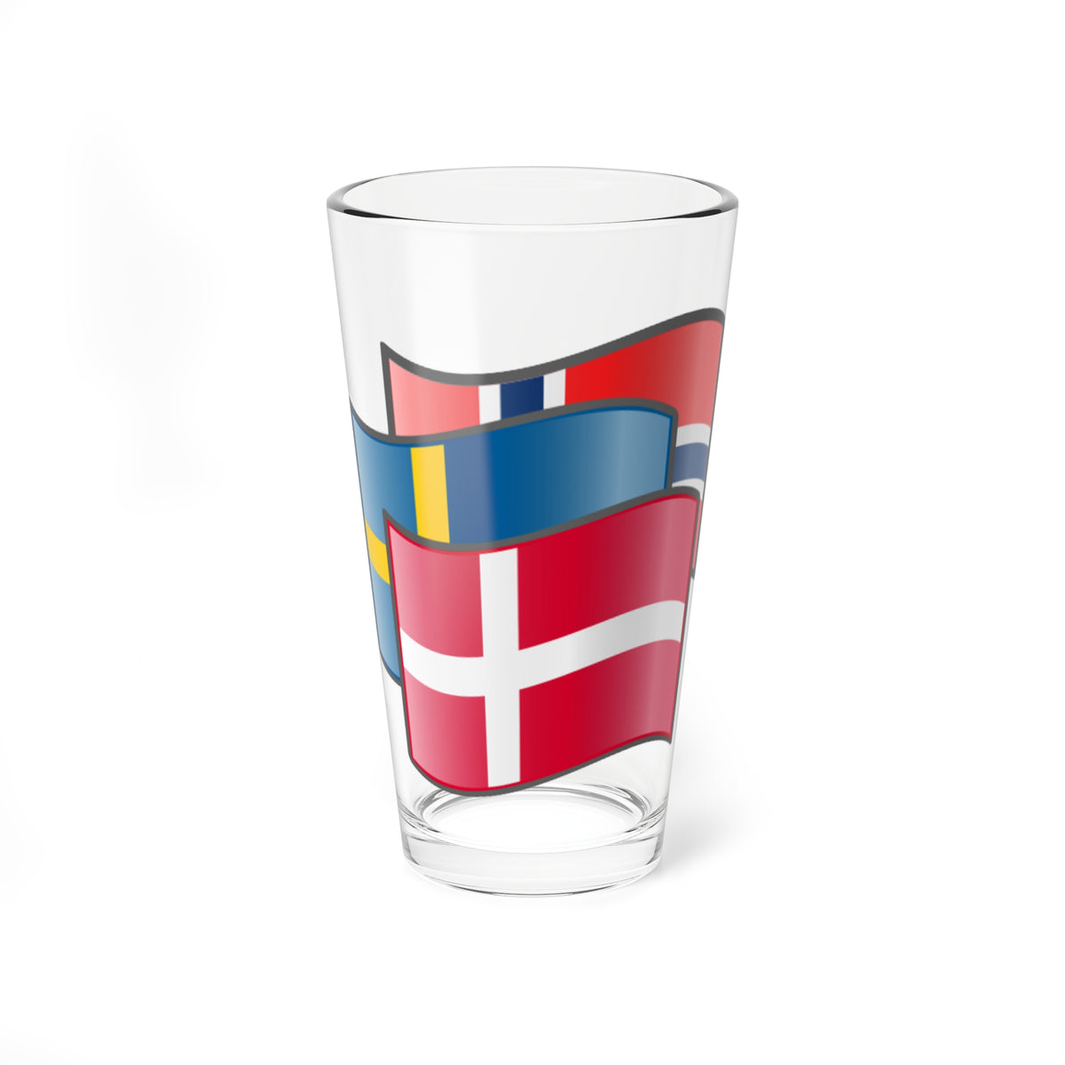 Scandinavia flags Denmark (Sweden) Pint Glass 16oz