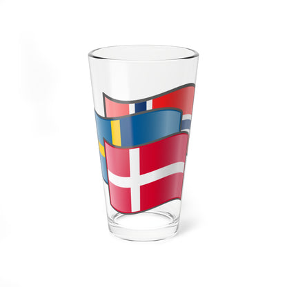 Scandinavia flags Denmark (Sweden) Pint Glass 16oz